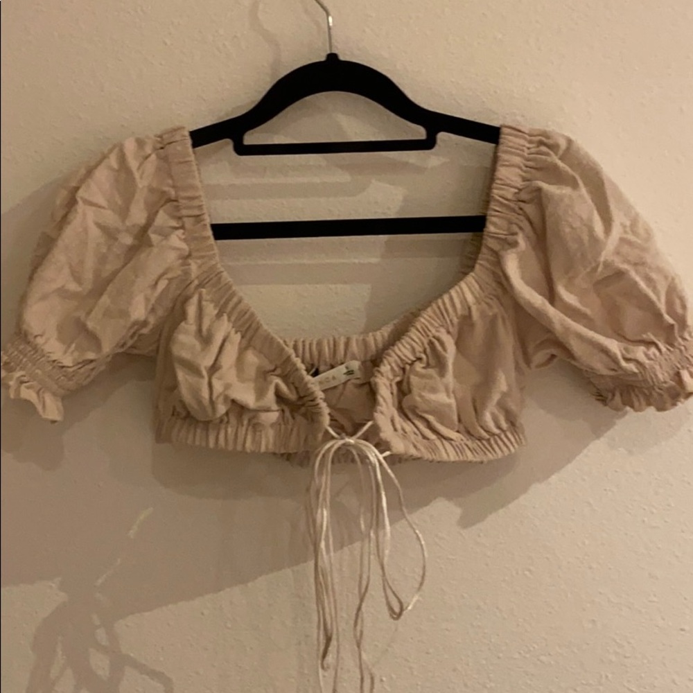 Tie in front crop top